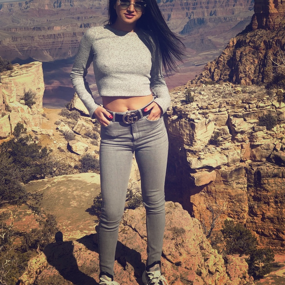 Gray Zara jeans